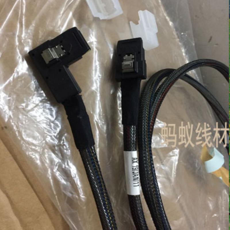 芬芳戴尔SFF-8087右弯头MINI-SAS线 R610 R710 H200 H700阵列卡*