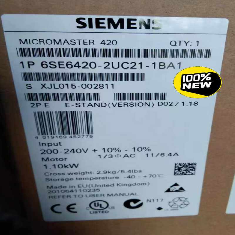 全新西门子6SE6420-2UC21-1BA1无滤波器 1/（崽载电子）