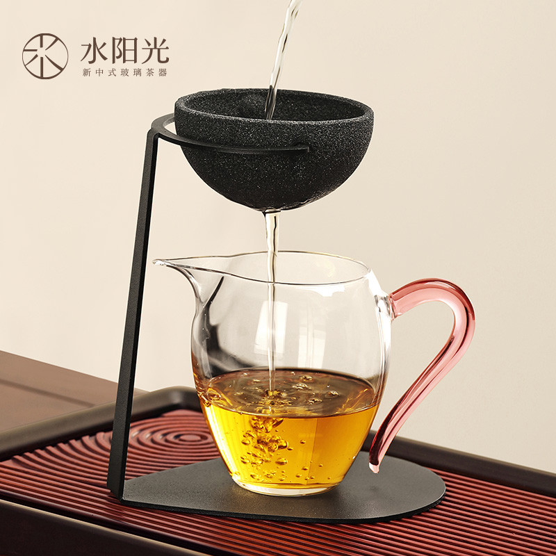 水阳光玻璃公道杯茶漏一体茶水分离过滤器茶滤泡茶神器茶叶过
