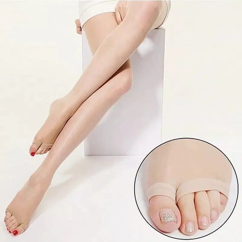 【下单立减50】女士春秋肉色防勾丝连裤袜鱼嘴露趾脚趾长筒袜BW