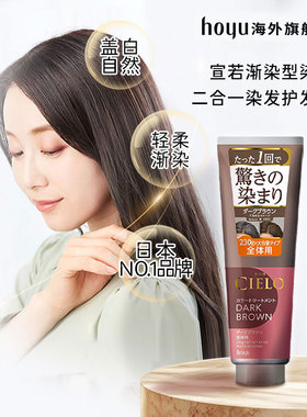 日本 HOYU美源  CIELO宣若渐染型染护二合一染发护发膏 3色