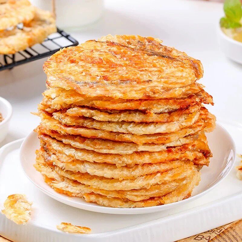 【两次炭烤鳕鱼片圆切】非油炸高蛋白低脂海味零食组合套餐】