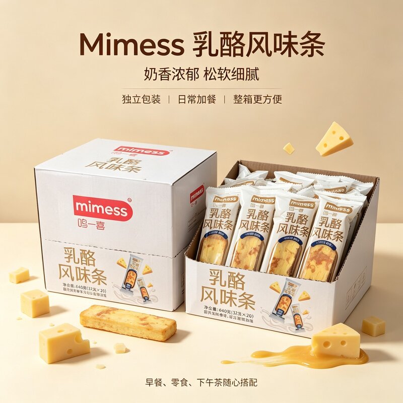 鸣一喜岩烧乳酪蛋糕吐司早餐下午茶营养代餐学生零食手撕面包