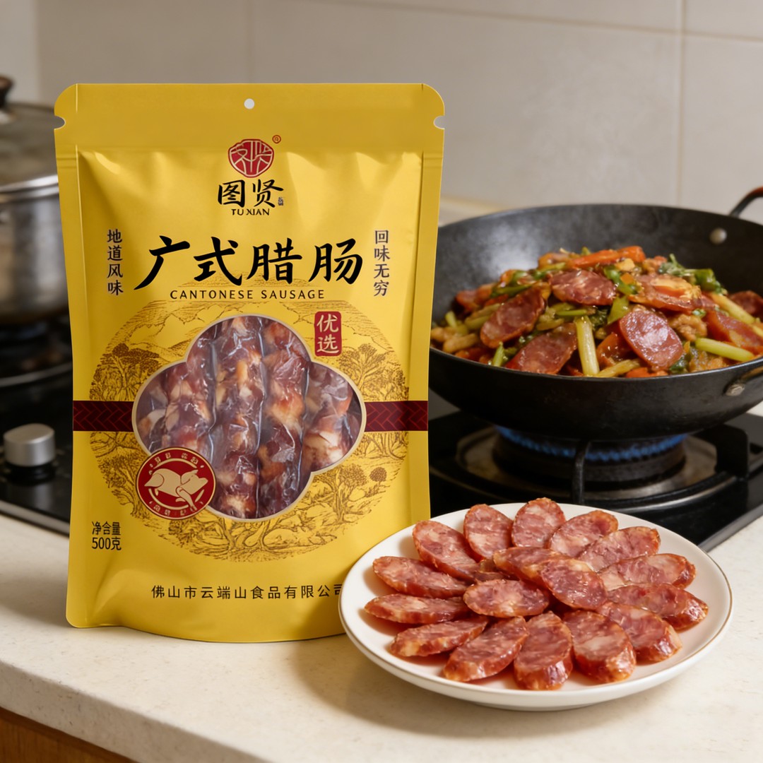 【纯猪肉腊肠买一斤送半斤试吃】广东特产腊肠经典香肠广式腊味Q