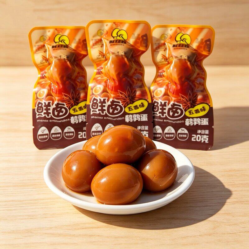 【到手102枚】鲜卤鹌鹑蛋一包3个真空包装五香味香辣味蜂蜜味