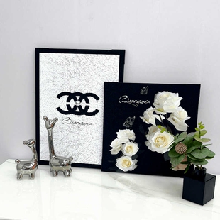 轻奢高级感客厅电视柜玄关餐边柜床头柜斗柜台面装饰画摆画摆件