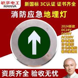 敏华消防应急地埋灯地面疏散指示灯消防地灯DC36V嵌入诱导