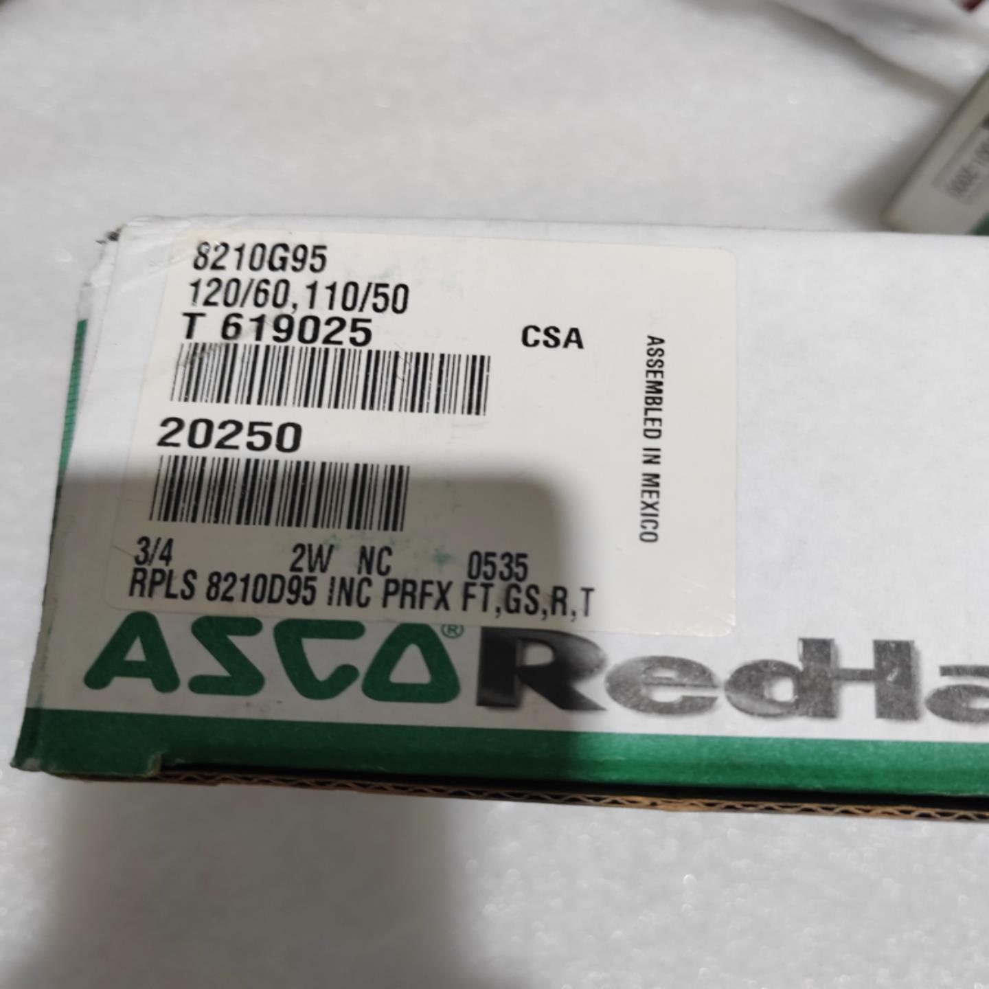 **8210G95美国ASCO电磁阀302276 3/4 MP-C-080 238610-032-D 1*