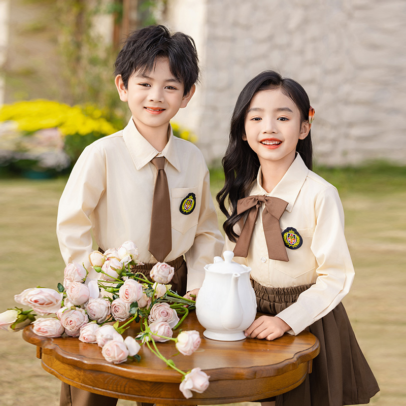 儿童英伦风合唱演出服幼儿园园服新款春秋套装小学生校服毕业班服