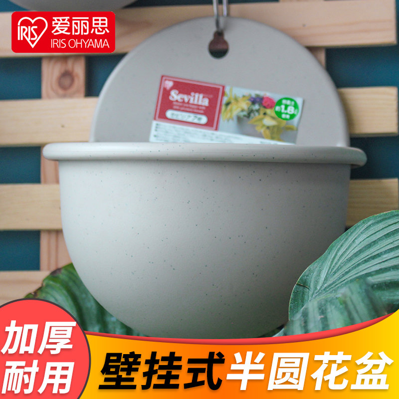 爱丽丝树脂壁挂花盆爱丽思半圆挂墙塑料盆创意绿萝阳台加厚送