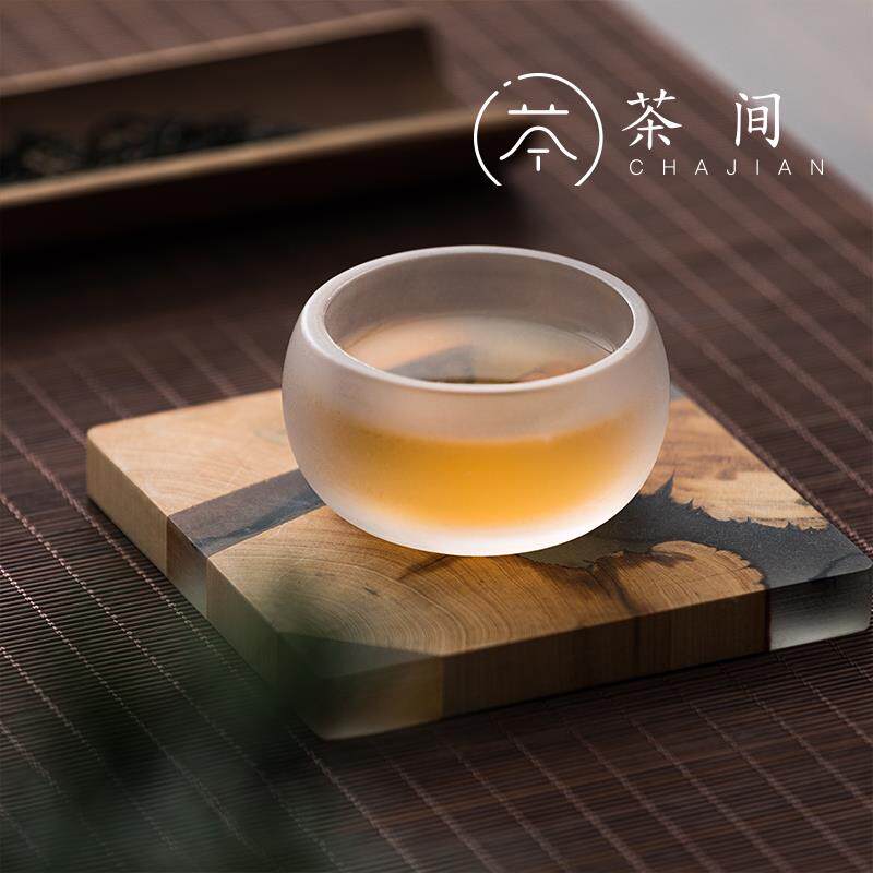 茶间｜玻璃小茶杯功夫茶具主人杯品茗杯琉璃杯子单个日式初雪