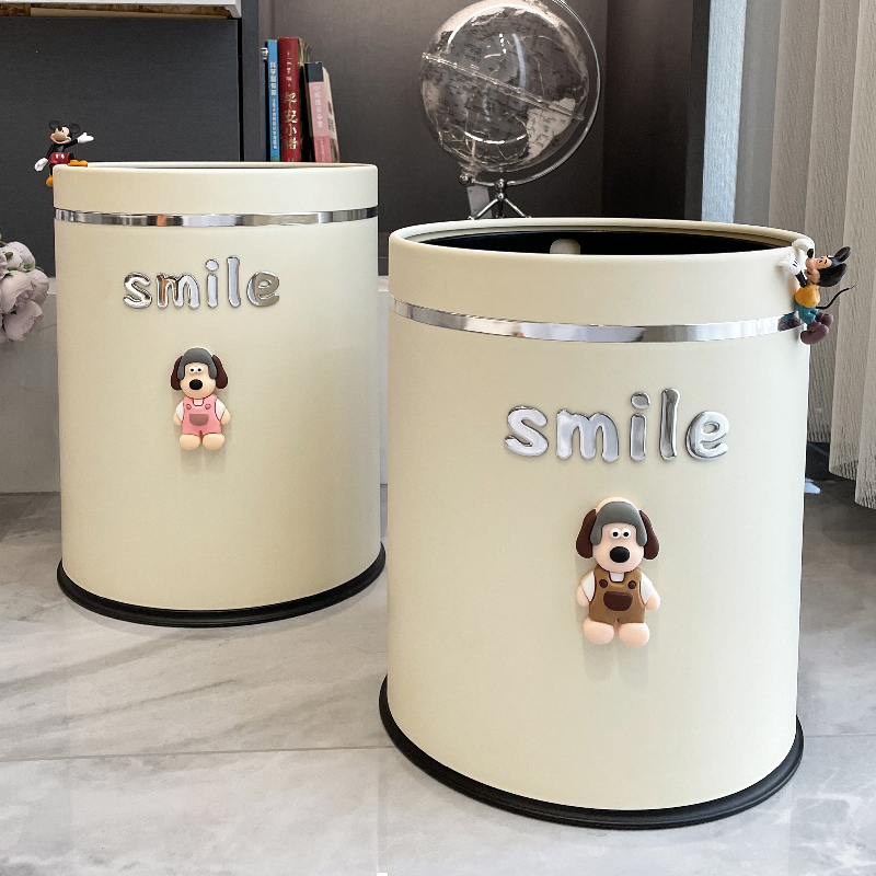 厨房垃圾桶家用2024新款客厅轻奢大容量厕所卫生间纸篓高颜值