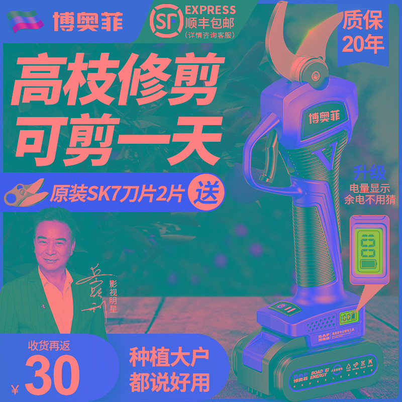 电动剪刀果树充电式修剪树枝锂电池园艺电剪子修枝剪树枝剪枝神器