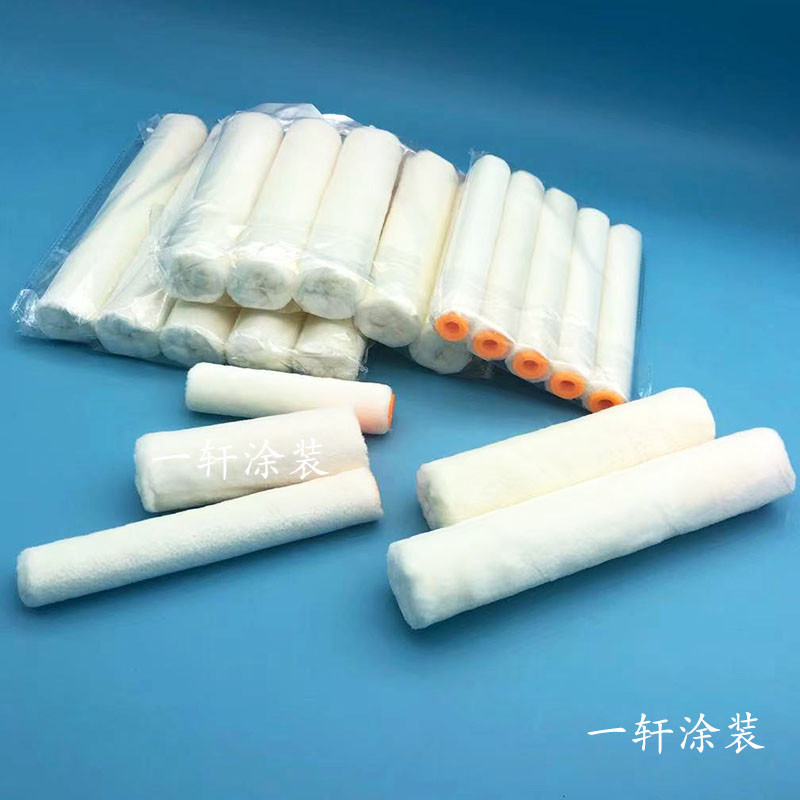 羊毛滚筒刷2寸4寸6寸8寸短羊毛大拇指刷油漆乳胶漆涂料小拇指滚筒