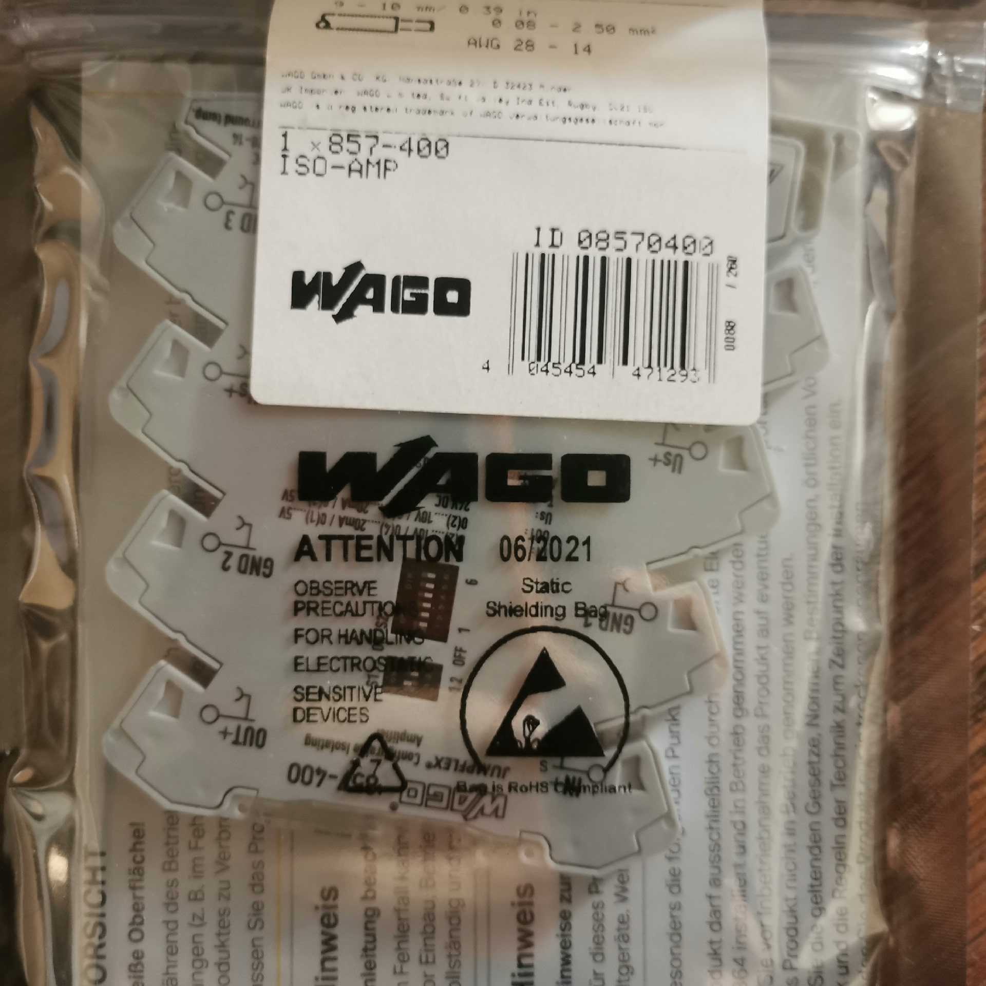 议价~万可  信号隔离器 857-400