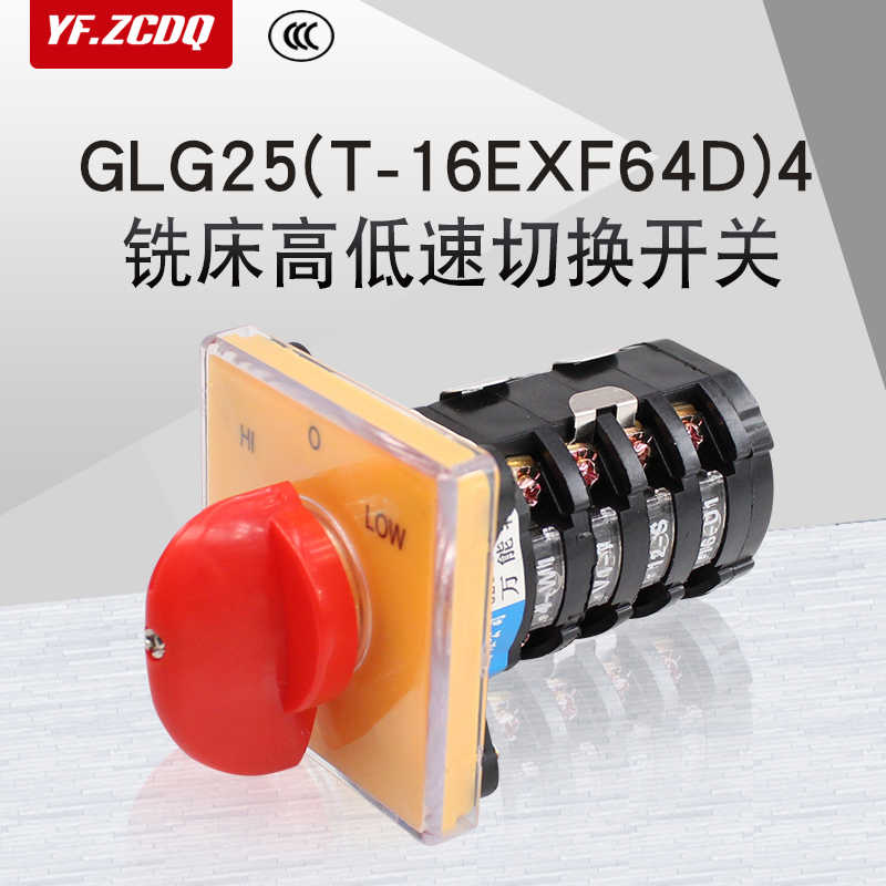 GLG25(T-16EXF64D)-4 25A万能转换开关铣床钻机床高低速调速