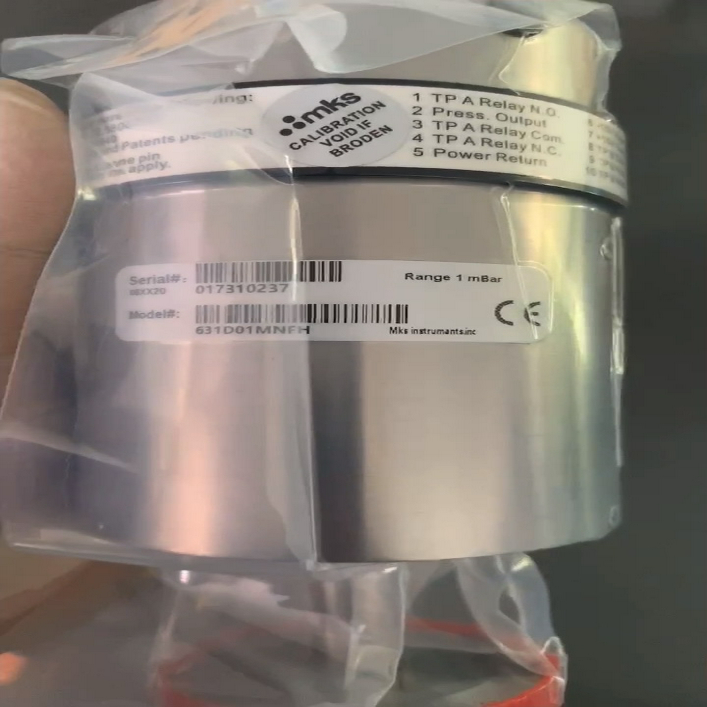 MKS631D01MNFH，全新正品，测量范围1mBar。--议价商品