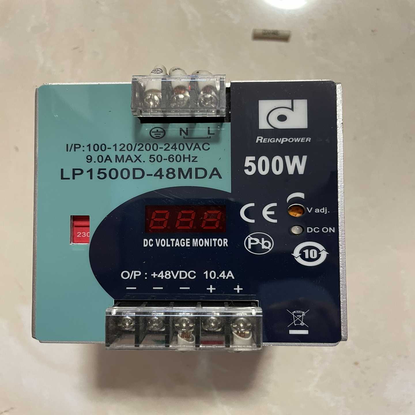 导轨式开关电源500W48V10.4A台湾昂鼎LP1500D[浩蓉商户]