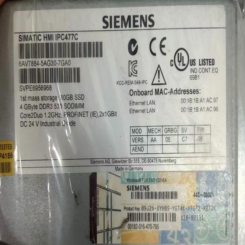 西门子工控机6AV7884-5AG30-7GA0IPC47【南风商行】