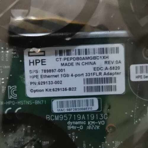 HP 331FLR四通道千兆网卡 789897-001 62~询价