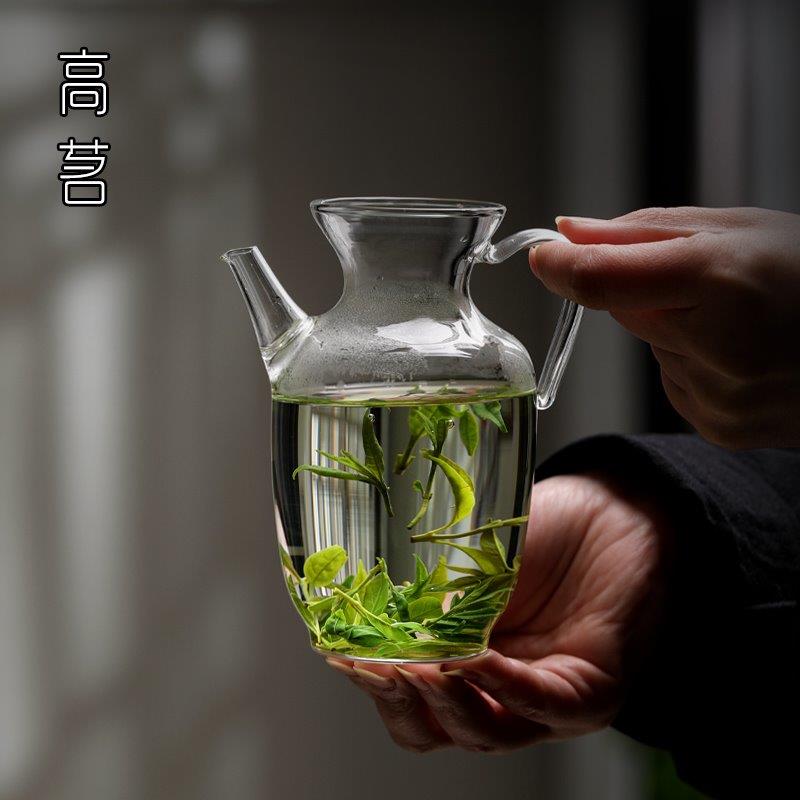 仿宋玻璃壶宋壶泡绿茶专用茶具一人小茶壶执壶家用泡茶器茶杯