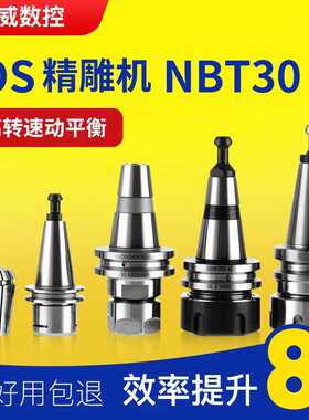 ISO精雕机NBT键槽木工机床刀柄ISO20/25/30/NBT30动平衡高