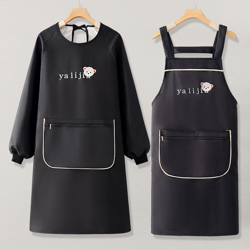 围裙厨房家用定制用logo餐饮专用工作服防水防油简约时尚男女