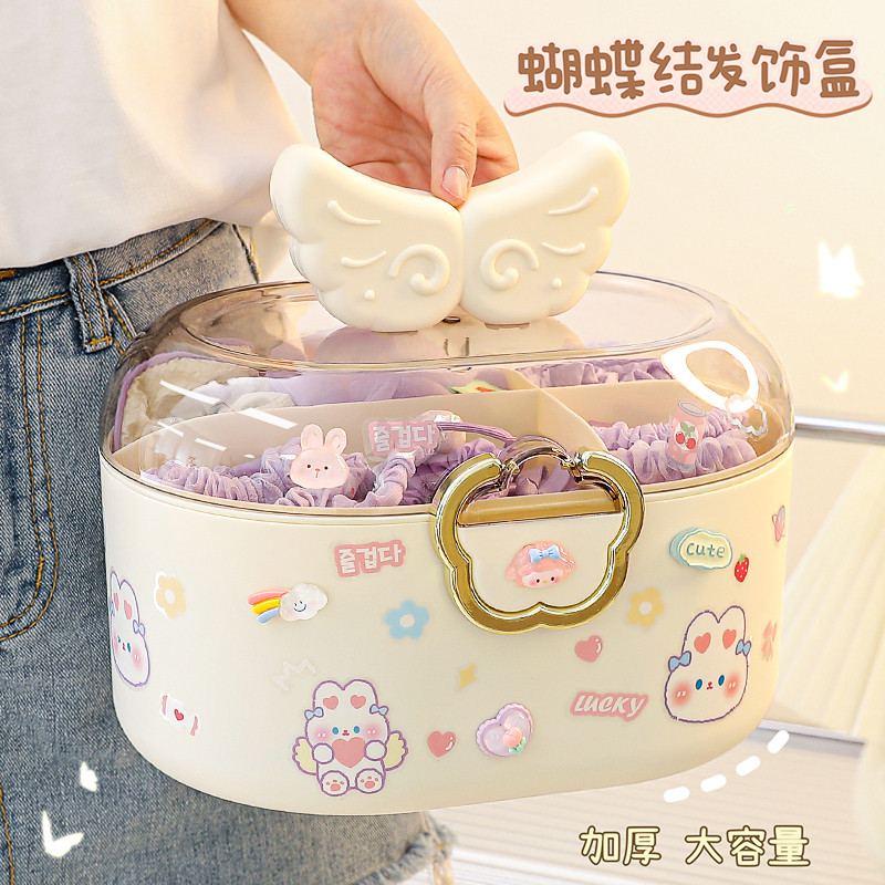 发饰收纳盒学生可爱女孩发卡发夹饰首饰盒皮筋发箍头绳盒储