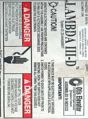 OTIS奥的斯光幕电源盒LAMBD III-D ACA24议价