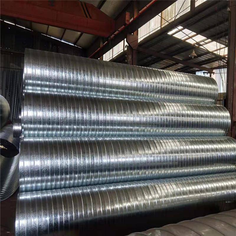 螺旋风管加厚排烟管白铁皮螺旋通风管道车间集气镀锌螺旋通风管道