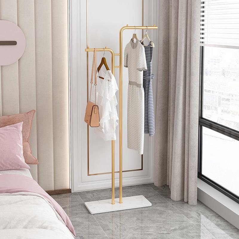 衣帽架落地简约室内晒衣架阳台卧室挂衣架子家用简易单杆式晾衣架