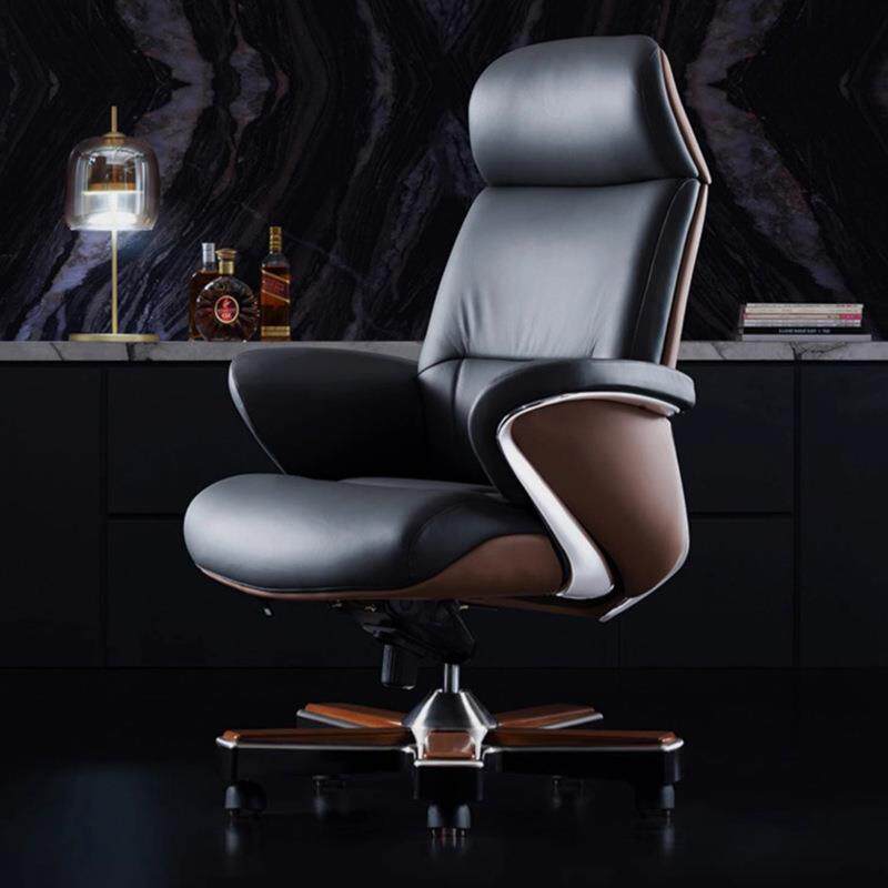 老板椅办公椅舒适久坐高级真皮办公室商务太空舱舒适高端办公椅子