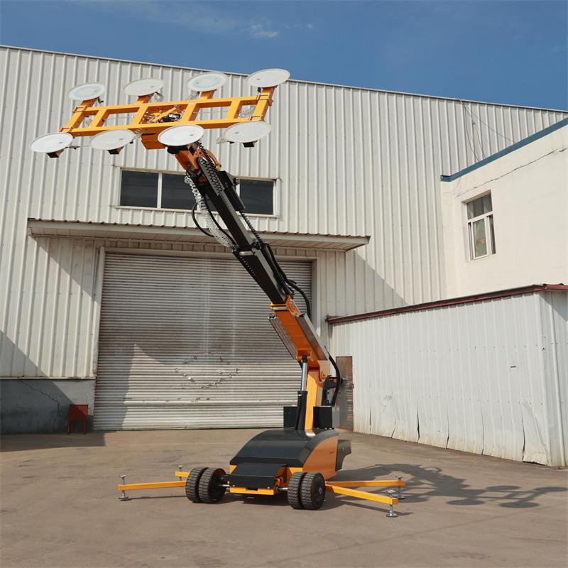 电动玻璃搬运机械臂多功能玻璃安装车可翻转吸石材铝板真空吸盘车