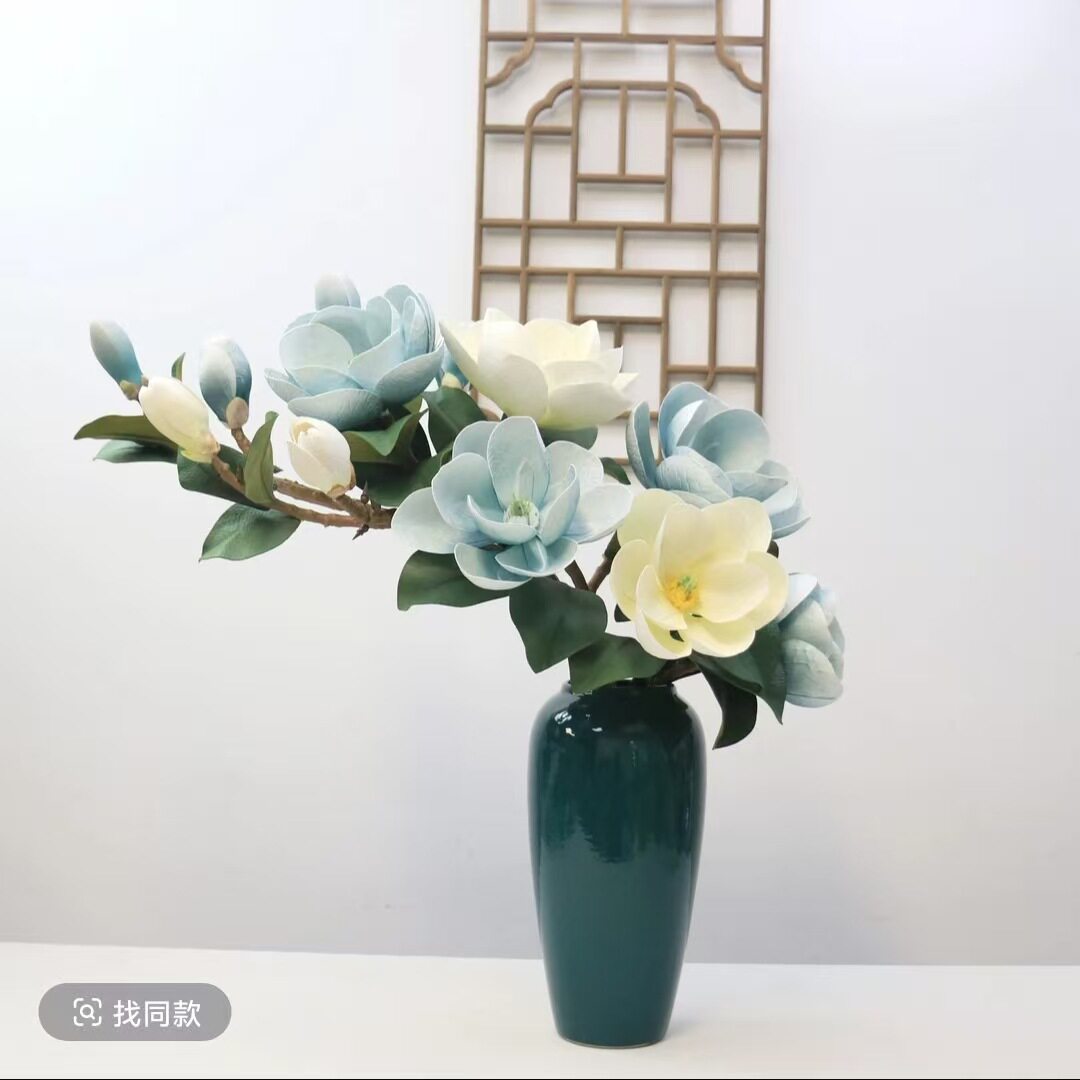 酒店餐桌花塑料假花仿真花插花艺术摆设高级感轻奢风高端桌花摆件