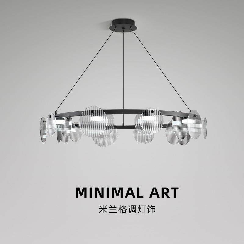 意式极简全光谱客厅吊灯现代简约高端设计师北欧艺术玻璃卧室灯具