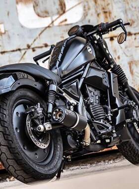 适用于叛逆者CMx250/CM500改装件轮毂罩通用封闭黑色复古装饰罩