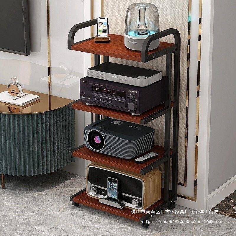 功放机架移动多层置物架落地调音台CD胆机支架音响机柜收纳脚架子