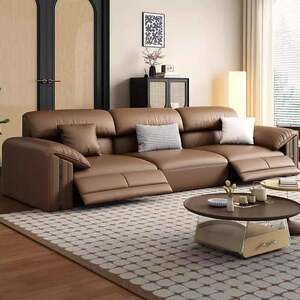 圣卡纳零靠墙电动功能真皮沙发轻奢真皮多功能意式极简伸缩沙发