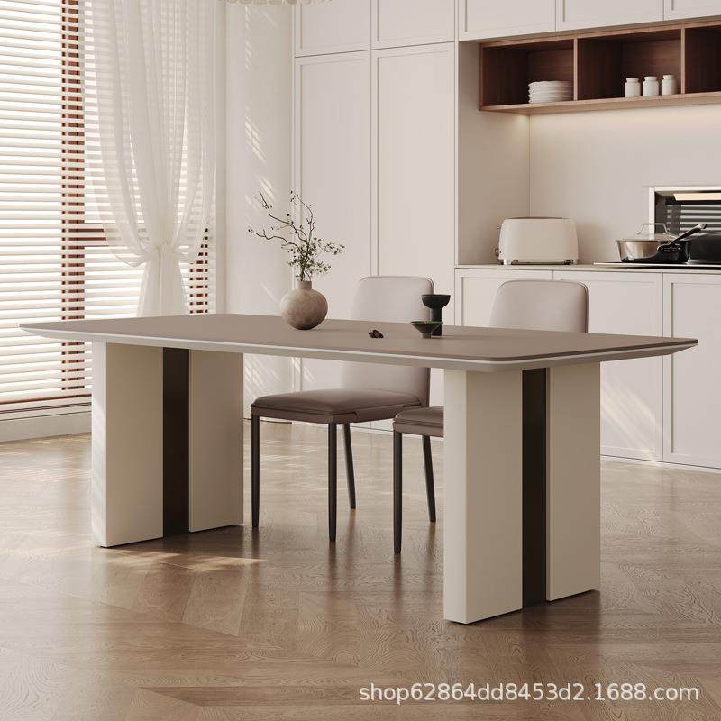 岩板餐桌椅子组合咖色现代简约家用极简小户型长方形家用餐厅歺桌,家装灯饰光源,其它灯具灯饰,淘宝优惠券,粉丝福利购,淘宝优惠卷