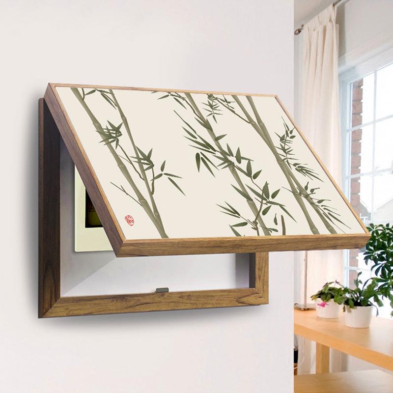 上翻电表箱装饰画遮挡家居配电箱装饰画液压上翻电表箱装饰挂画