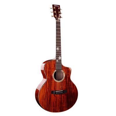 楚门吉他2.0面单板民谣木吉他DC35TF35加振电箱回忆100041寸36寸