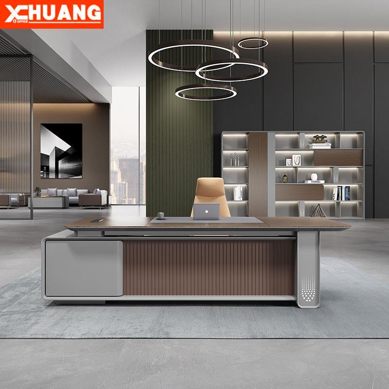 高级轻奢烤漆老板办公桌总经理主管办公室班台家具大气办公家具