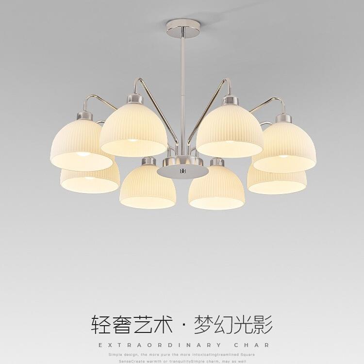 客厅灯吊灯现代简约中古艺术设计主卧房间灯中山灯具新款餐厅吊灯