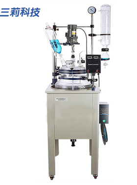 EXF-200L防爆单层玻璃反应釜 200升筒型中试生产单层玻璃反应釜