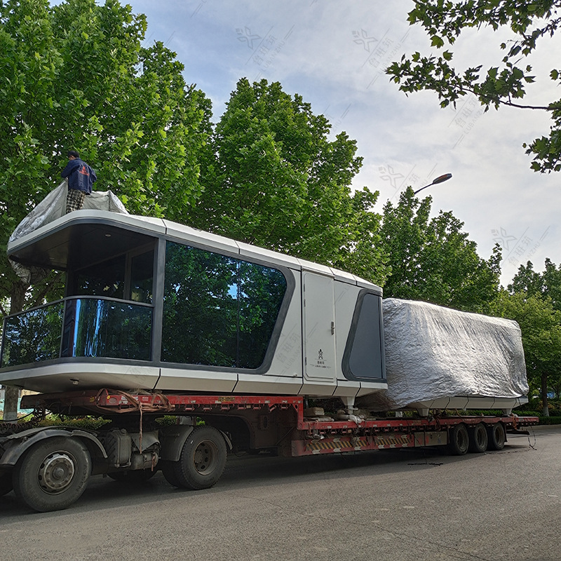 抗震抗风集成房屋轻钢别墅 公园阳光景观房民宿 网红移动办公室