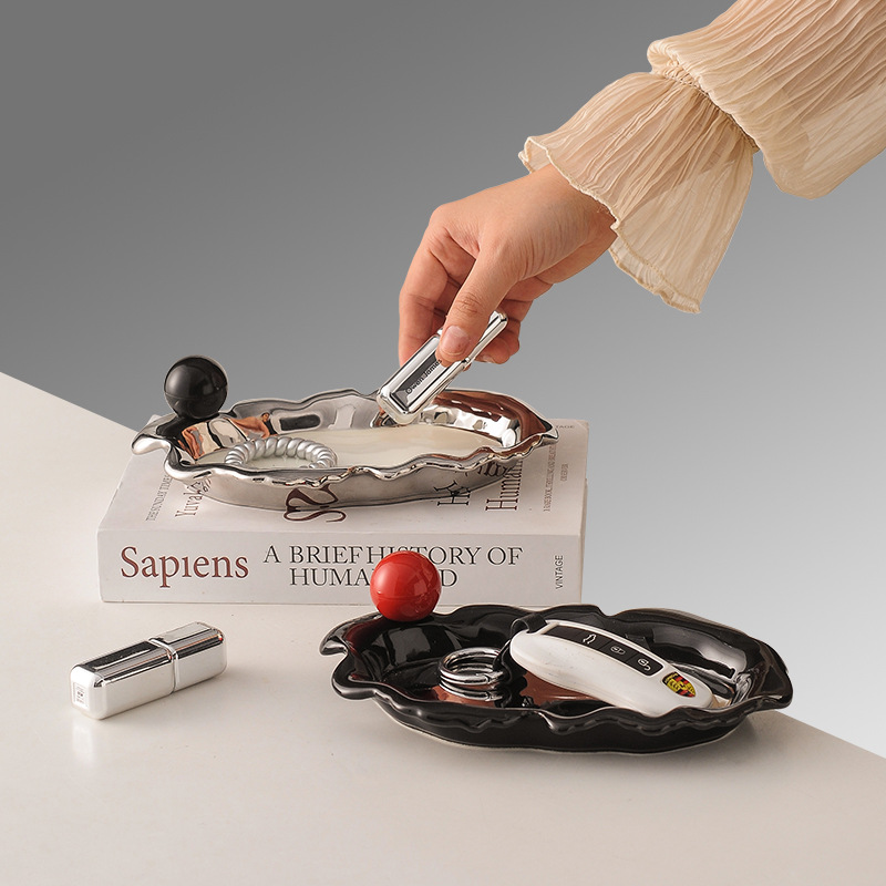 入户门口放钥匙置物架收纳摆件鞋柜客厅桌面托盘北欧家居饰品