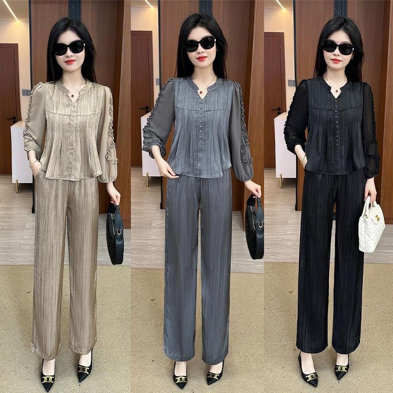 高级感时尚套装女2025春夏新款韩版洋气减龄显瘦遮肉阔腿裤两件套,服饰配件/皮带/帽子/围巾,围巾/丝巾/披肩,淘宝优惠券,粉丝福利购,淘宝优惠卷