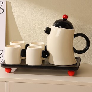 法式小众设计水具陶瓷泡茶壶家用客厅下午茶杯具乔迁新居新婚礼物