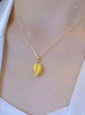 榴莲项链女款2023新款网红爆款B高级设计感轻奢小众百搭装饰锁骨