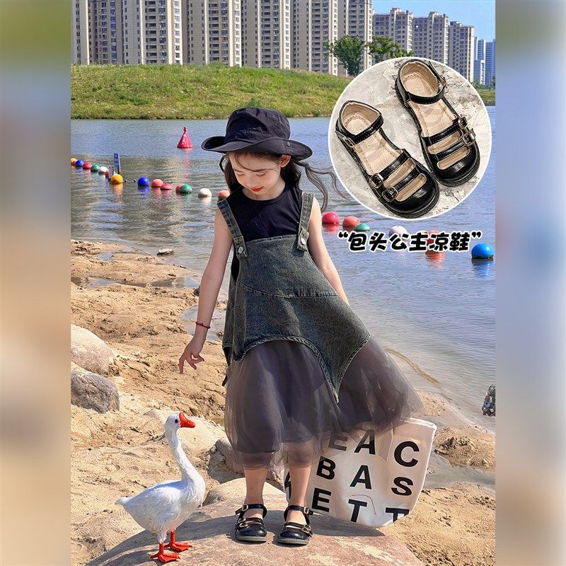 女童鞋子2025夏季新款儿童时髦软底包头凉鞋女大童洋气公主鞋单鞋,童鞋/婴儿鞋/亲子鞋,凉鞋,淘宝优惠券,粉丝福利购,淘宝优惠卷